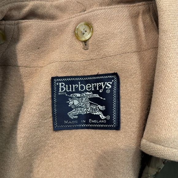 Vintage Burberrys long trench belted coat jacket removable lining - Picture 2 of 14